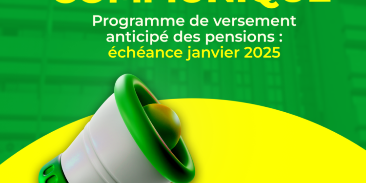Paiement anticipé des pensions de retraite pour janvier 2024 démarre mardi 24 décembre 1 Paiement anticipé des pensions de retraite pour janvier 2024 démarre mardi 24 décembre