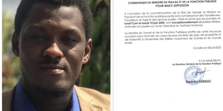 Le ministre du travail n’a pas la compétence de déclarer des jours fériés (Juriste Kalil Camara ) 1 Le ministre du travail n’a pas la compétence de déclarer des jours fériés (Juriste Kalil Camara )