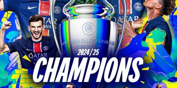 Football/UEFA Champion’s League: le PSG s’adjuge un premier trophée de la coupe aux grandes oreilles, 32 ans après l’OM… 1 Football/UEFA Champion’s League: le PSG s’adjuge un premier trophée de la coupe aux grandes oreilles, 32 ans après l’OM…