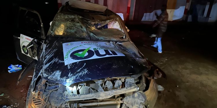 Accident de la route: quatre leaders politiques blessés, pas de perte en vie humaine 1 Accident de la route: quatre leaders politiques blessés, pas de perte en vie humaine