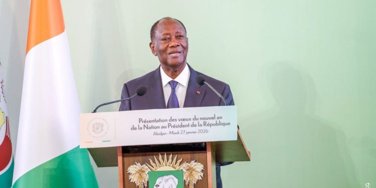Vœux du nouvel an : le Président Alassane Ouattara réitère l'engagement de la Côte d'Ivoire à consolider une croissance forte, durable et inclusive 1 Vœux du nouvel an : le Président Alassane Ouattara réitère l’engagement de la Côte d’Ivoire à consolider une croissance forte, durable et inclusive