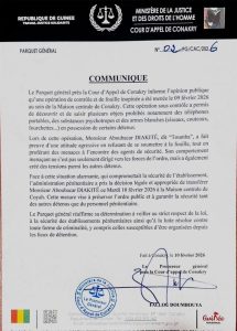 Incident à la maison centrale de Conakry: ce qu'en dit le Parquet 2 IMG 20260210 WA0034