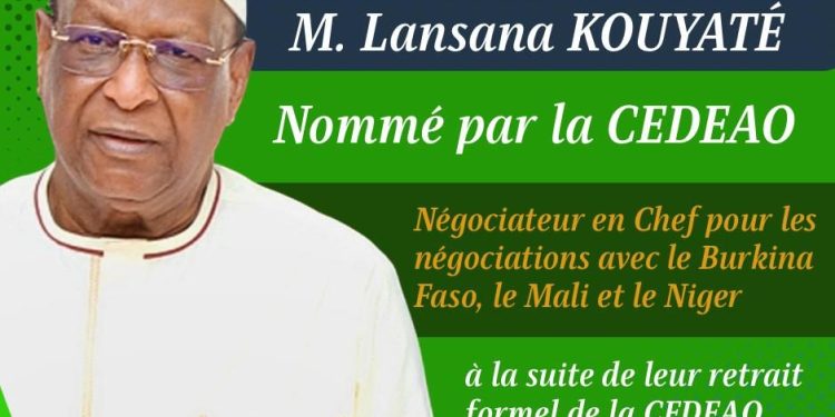 Lansana Kouyaté, nouveau négociateur en chef de la CEDEAO pour l’Engagement avec les pays de l’AES 1 Lansana Kouyaté, nouveau négociateur en chef de la CEDEAO pour l’Engagement avec les pays de l’AES