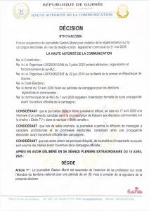 Médias: la HAC suspend le journaliste Gaston Morel pour 6 mois 2 FB IMG 1776538964354